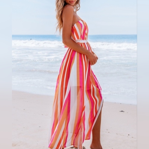 Cupshe Dresses & Skirts - Cupshe Colorful Strapless Dress